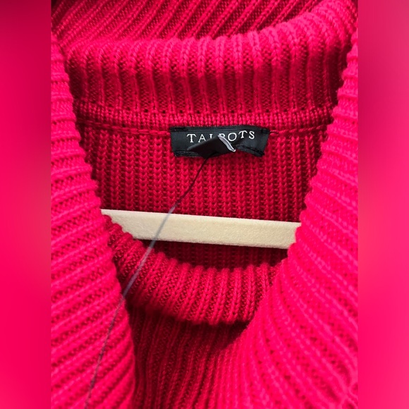 Brand new PL red cowl neck sweater. Vibrant with being neon. Super soft. - Picture 4 of 5